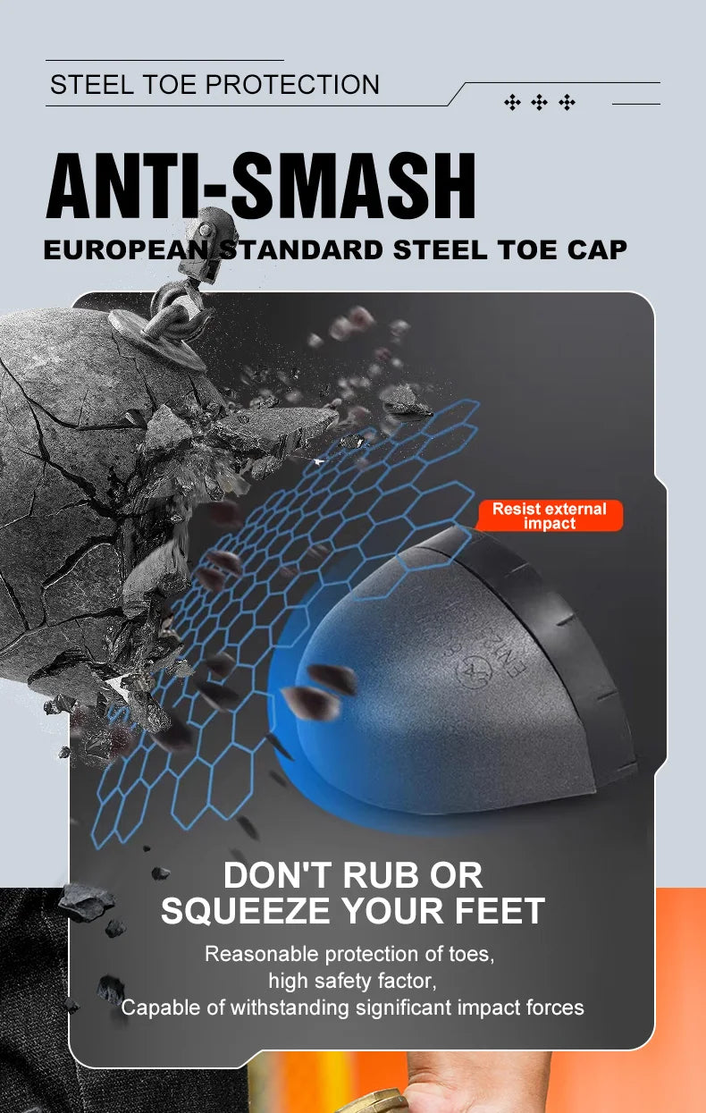 Botas de Seguridad con Punta de Acero Impermeables para Hombre