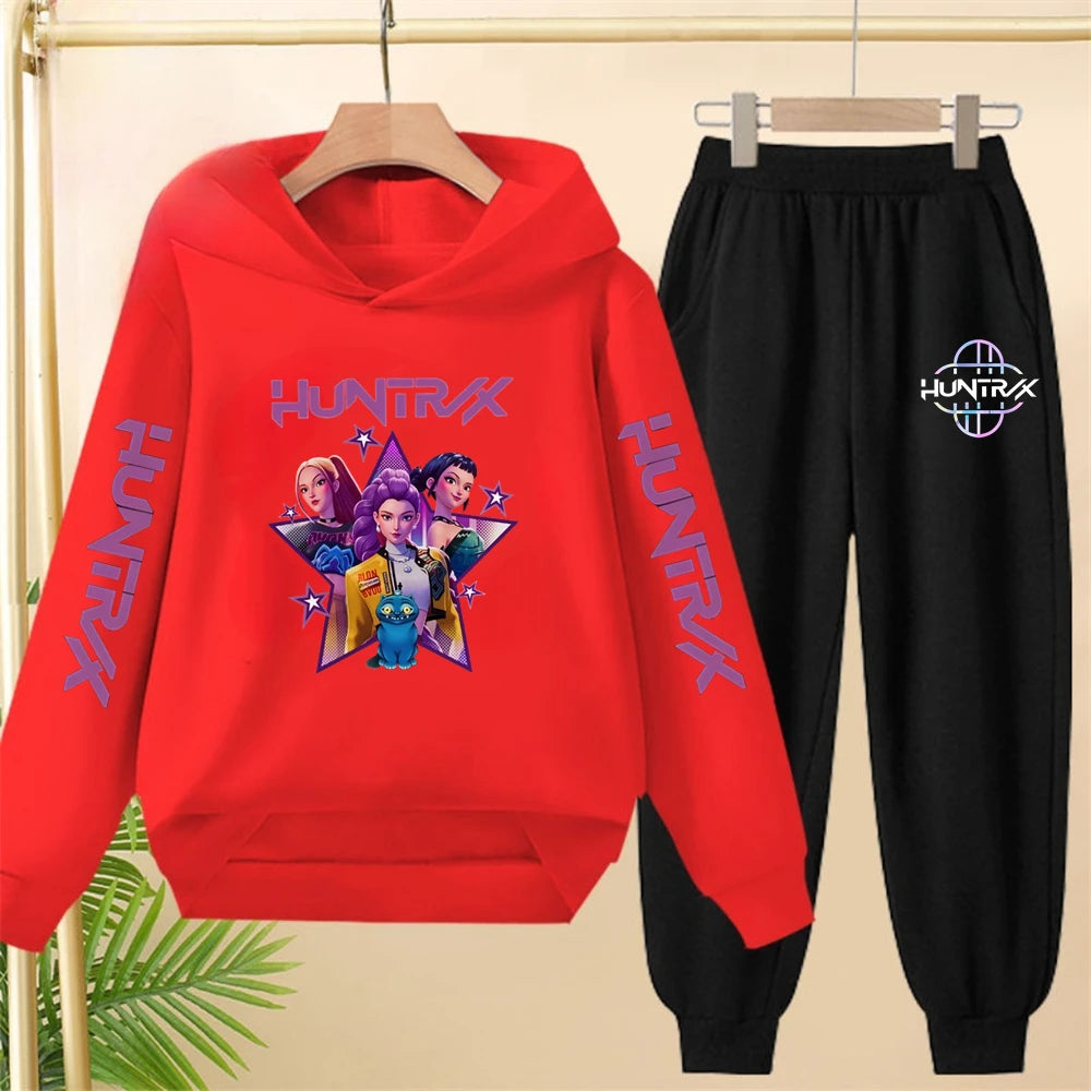 Conjunto Sudadera KPop Demon Hunters para Niños - Hoodie y Pantalones