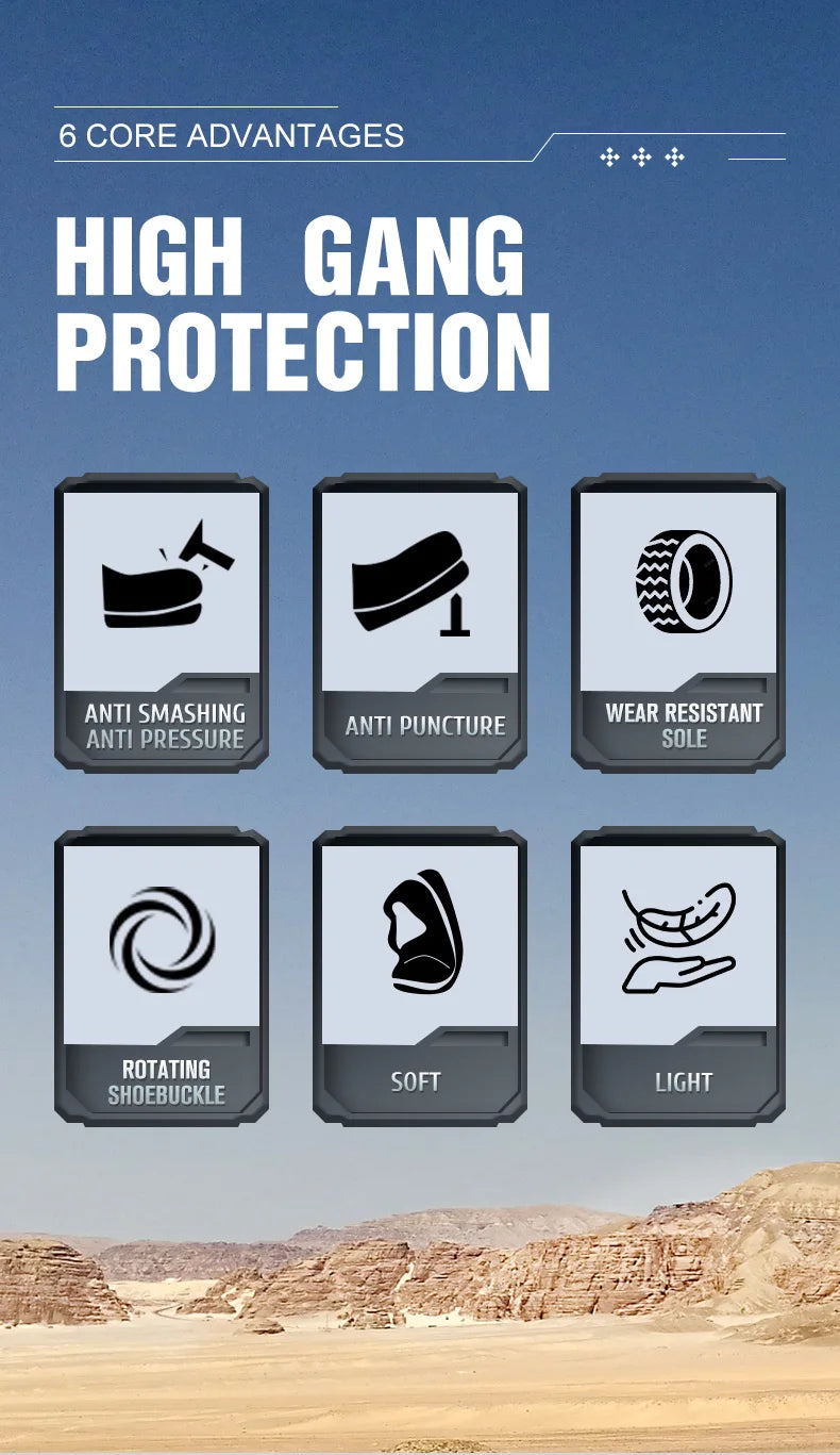 Botas de Seguridad con Punta de Acero Impermeables para Hombre