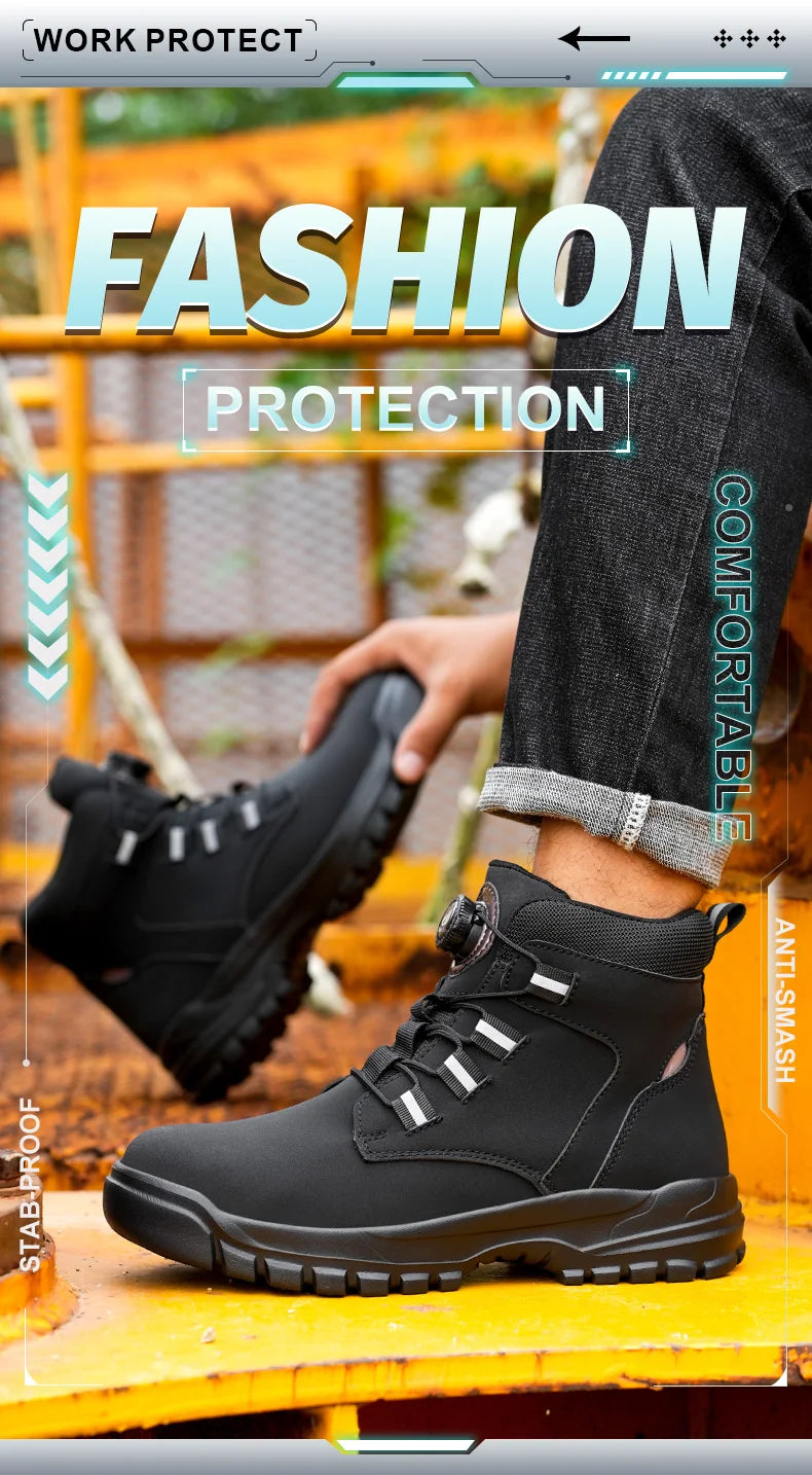 Botas de Seguridad con Punta de Acero Impermeables para Hombre