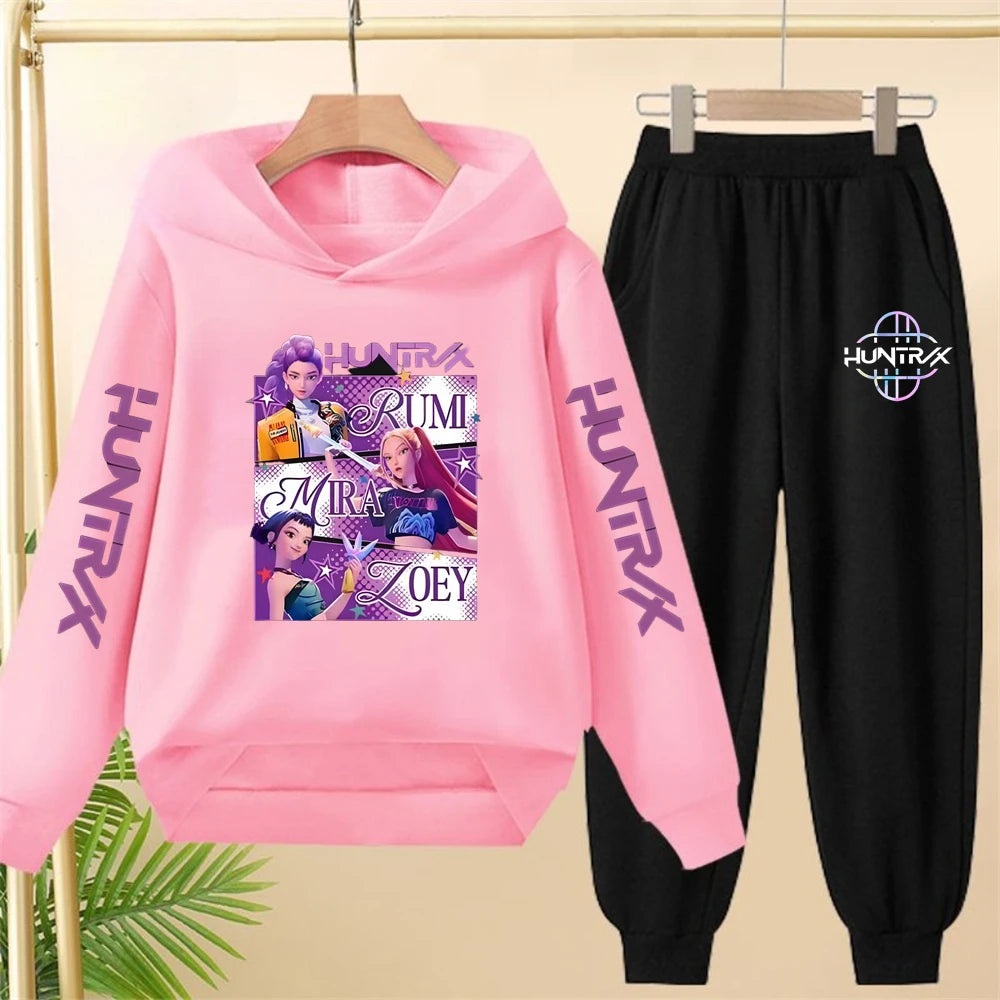 Conjunto Sudadera KPop Demon Hunters para Niños - Hoodie y Pantalones