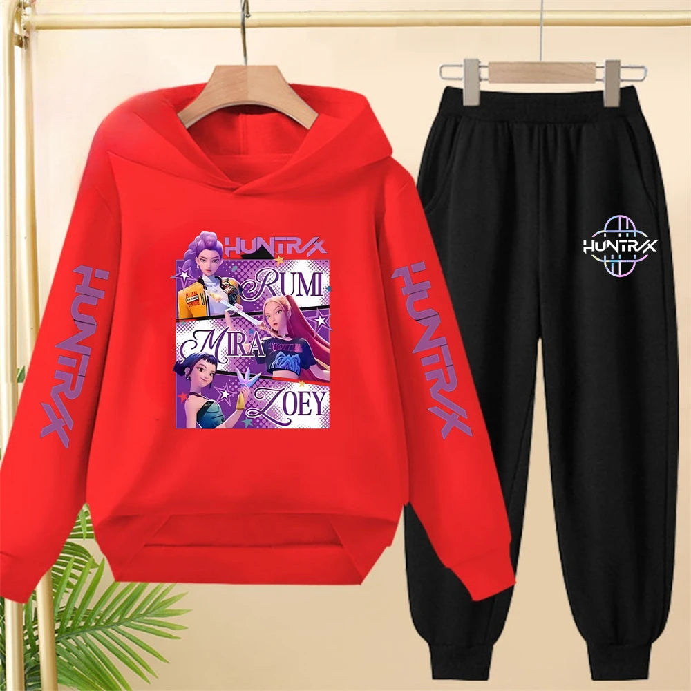 Conjunto Sudadera KPop Demon Hunters para Niños - Hoodie y Pantalones