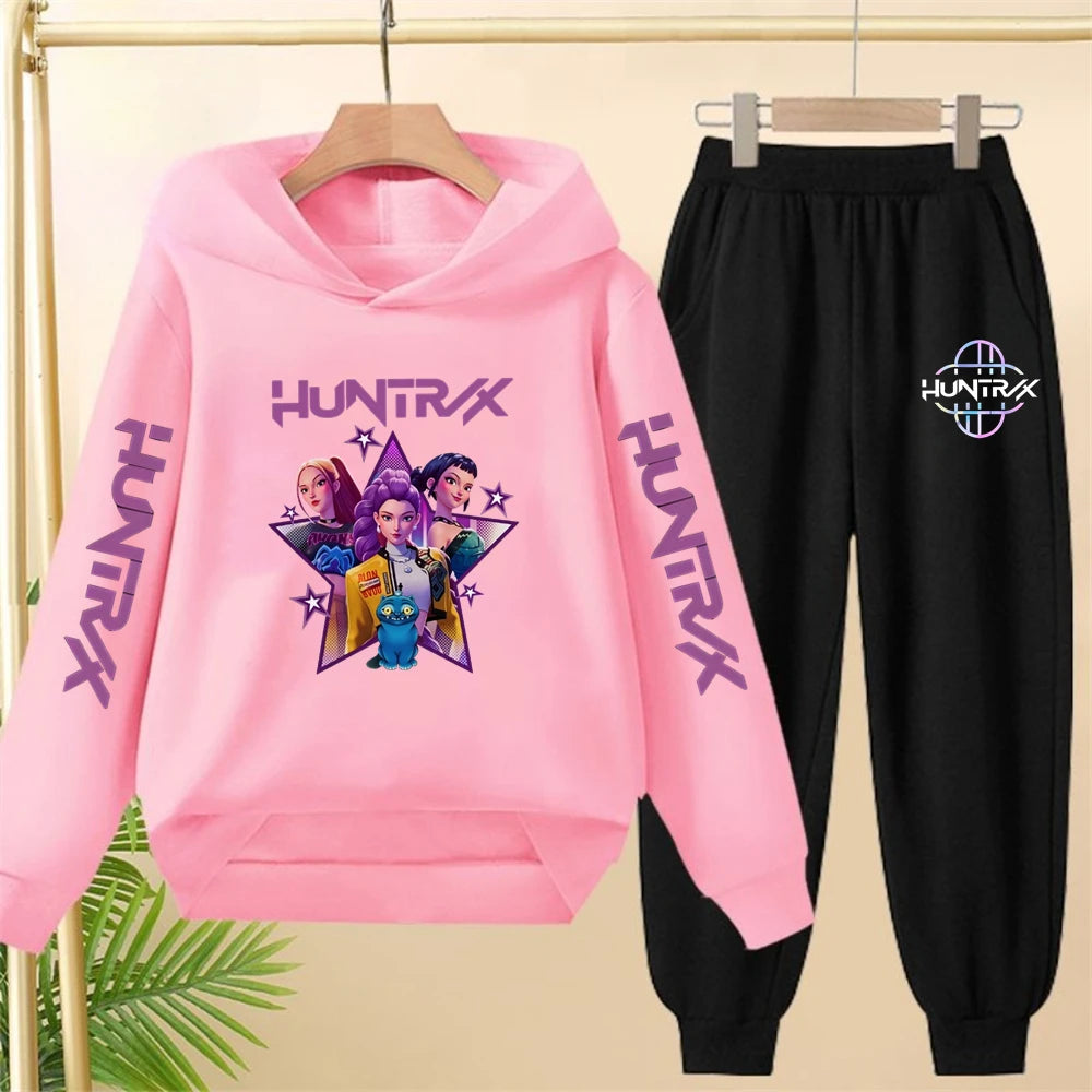 Conjunto Sudadera KPop Demon Hunters para Niños - Hoodie y Pantalones