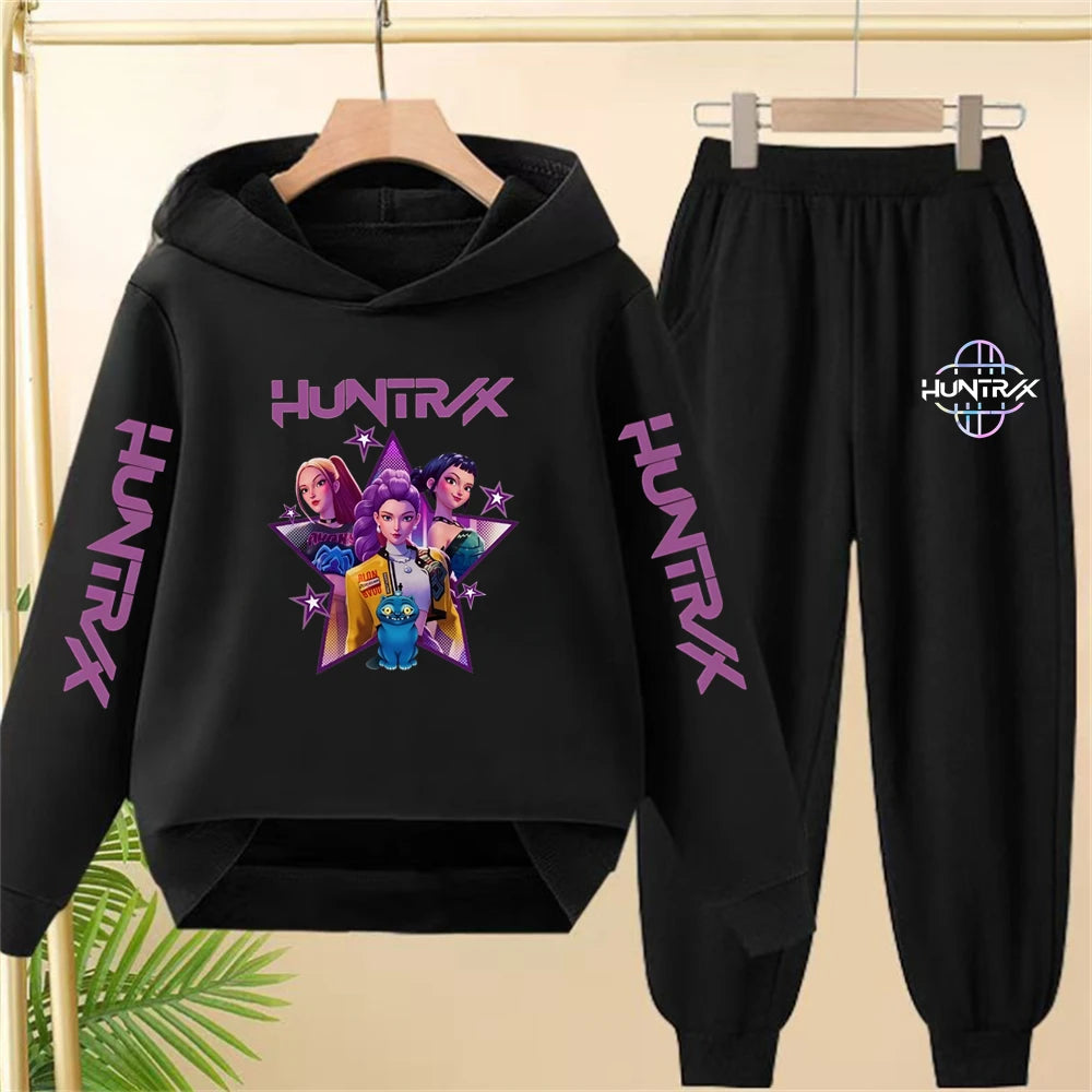 Conjunto Sudadera KPop Demon Hunters para Niños - Hoodie y Pantalones