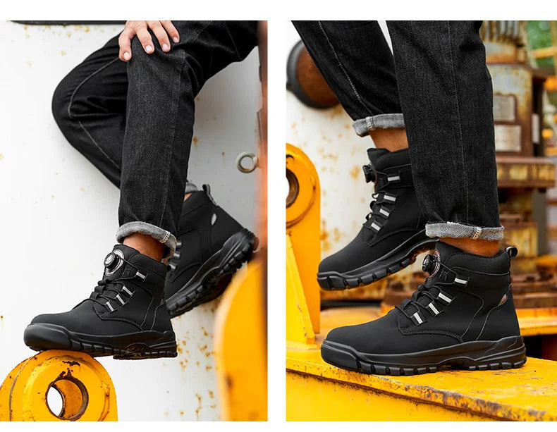 Botas de Seguridad con Punta de Acero Impermeables para Hombre