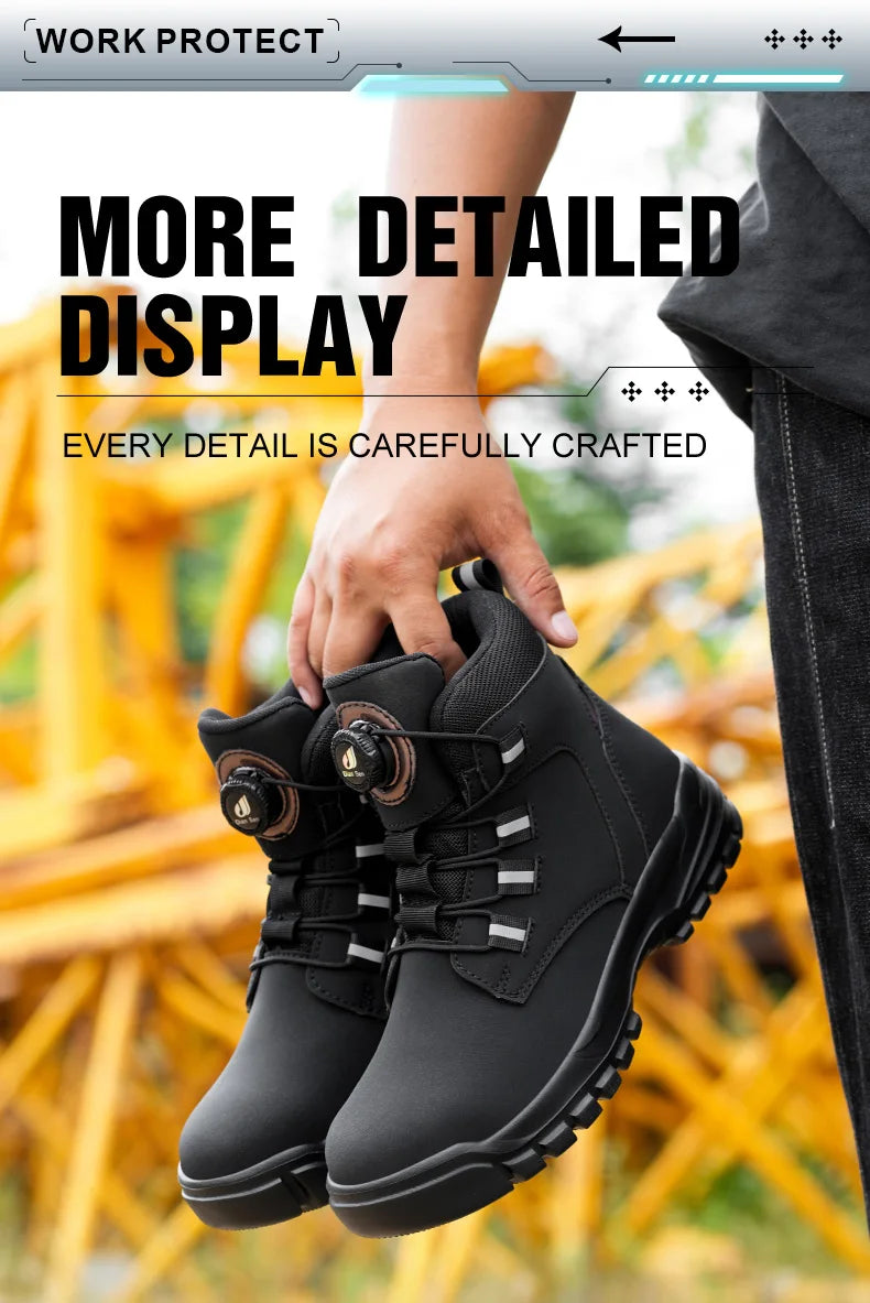 Botas de Seguridad con Punta de Acero Impermeables para Hombre